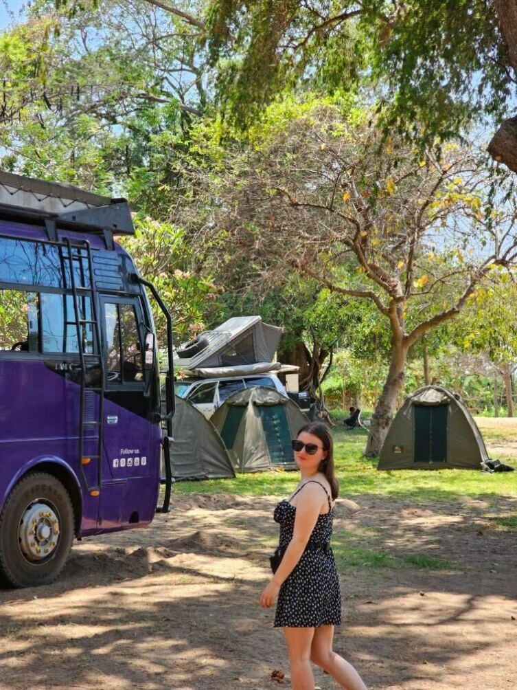 Traveller at campsite