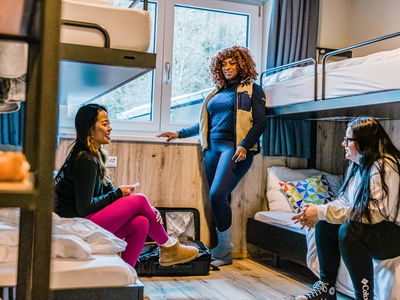 Shared hostel room in Austria ski accommodation