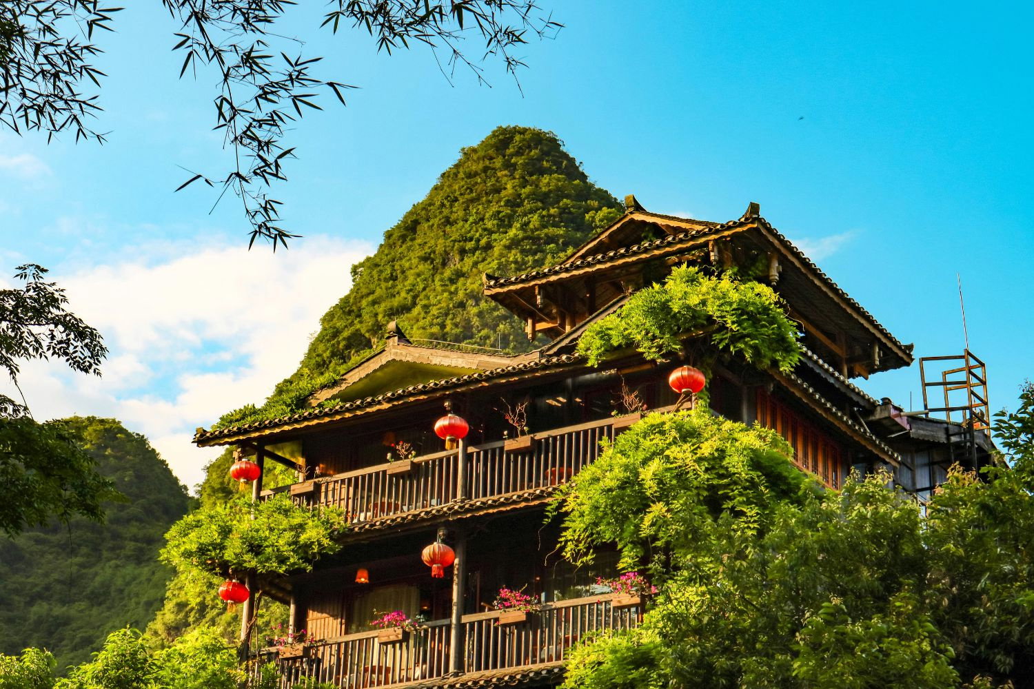 Tea rooms at Yangshuo in China