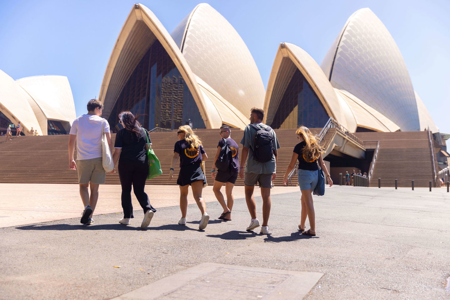 Group travellers near Sydney Opera House