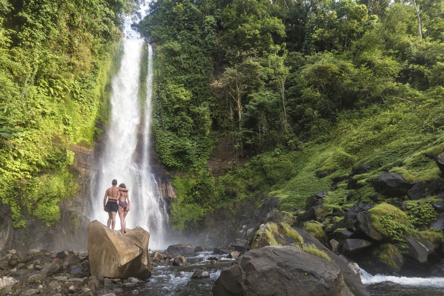 Trek through the jungle to the stunning Gitgit waterfall