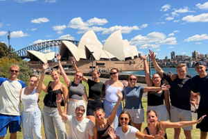 Group of travellers in Sydney, Australia