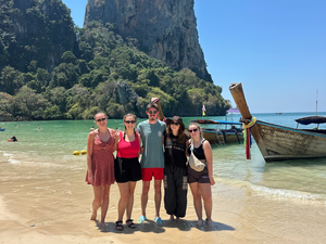 Travellers on the beach in Thailand