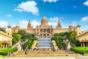 Palau Nacional at Montjuïc, Barcelona in Spain