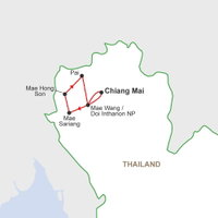 Northern Thailand Tuk Tuk Adventure Map
