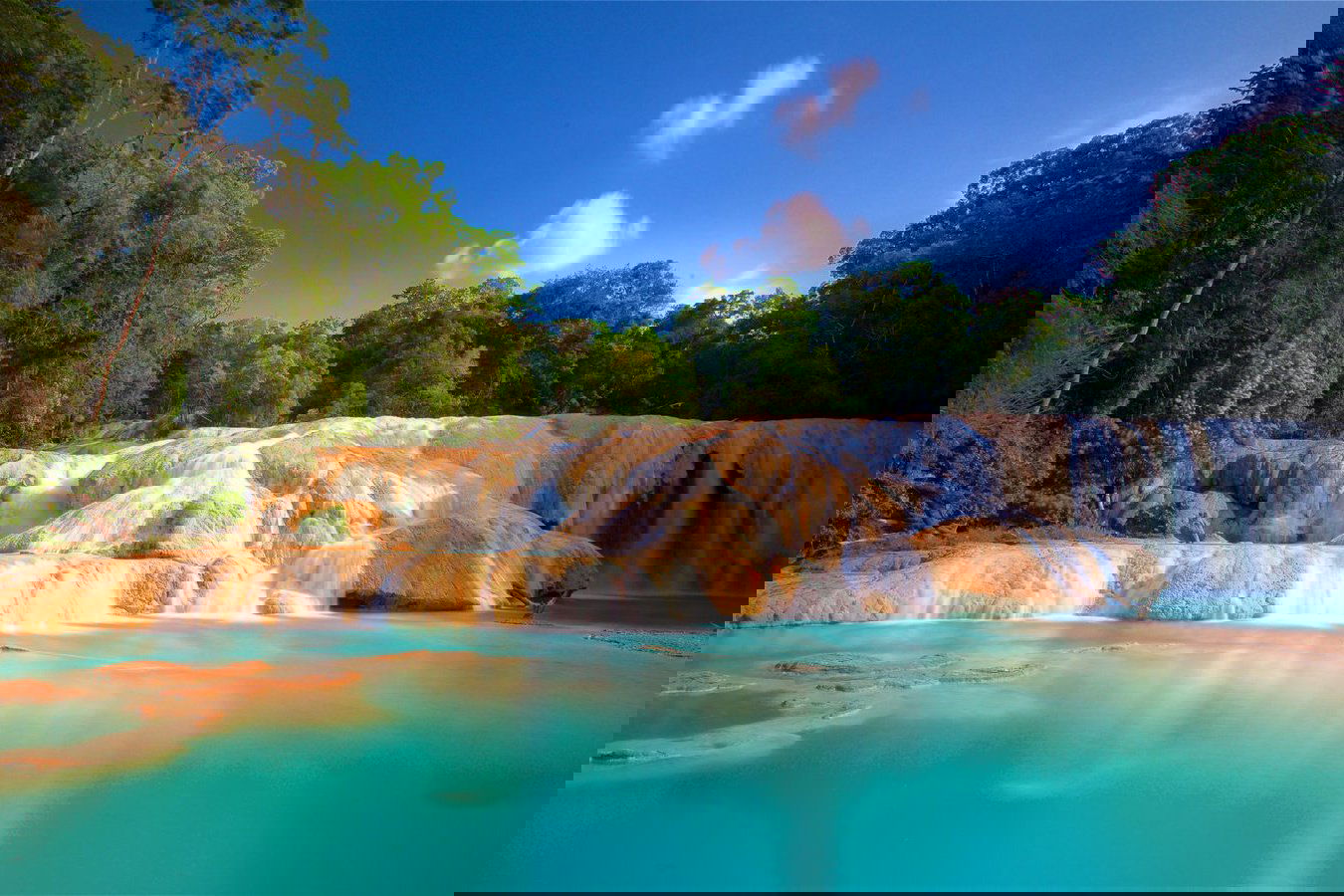 The picturesque Agua Azul waterfalls