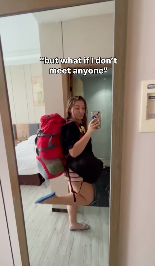 amelia Travel Advisor with backpack