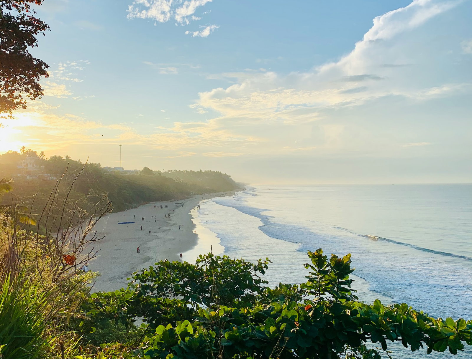 Varkala Cliff Beach at sunrise