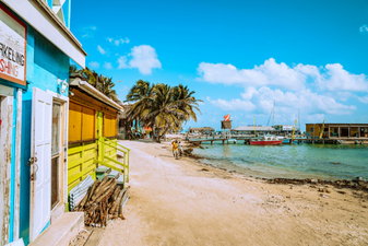 Belize Beach on sunny day