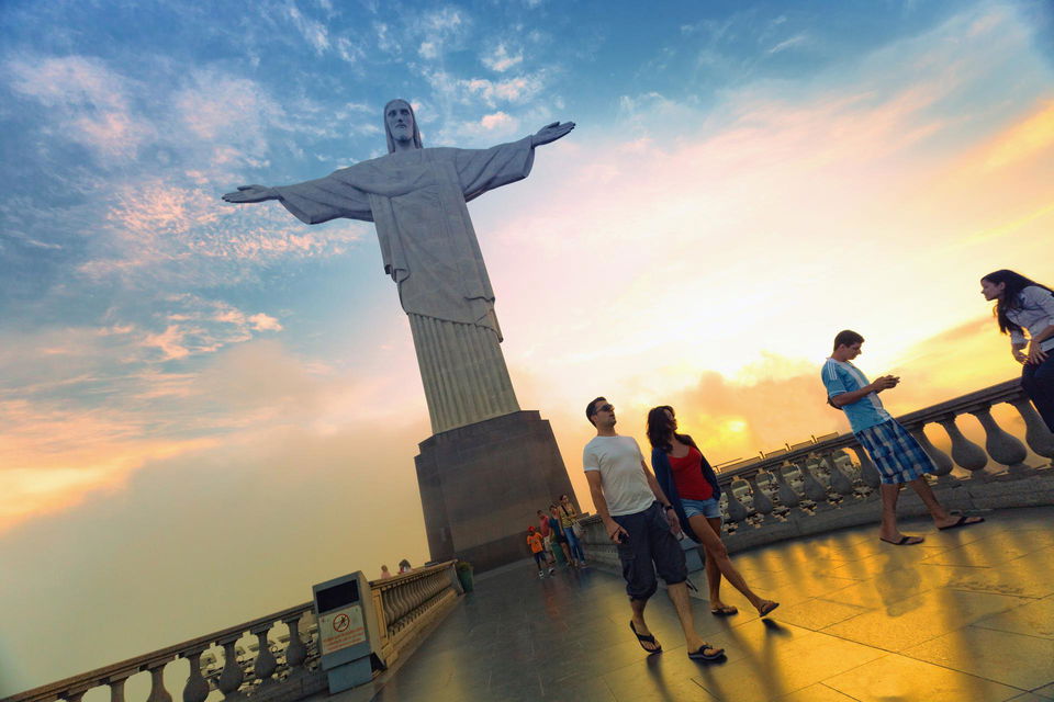 View of Christ the Redeemer in Rio Brazil