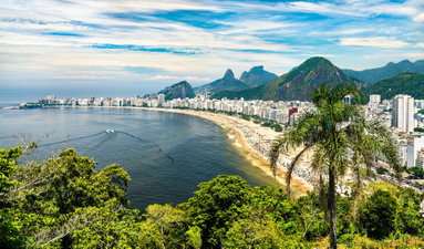 View of Rio de Janeiro in Brazil