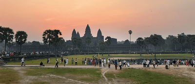 Angkor Wat in Cambodia at sunrise