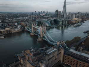 The Thames and London Tower Bridge, Uk