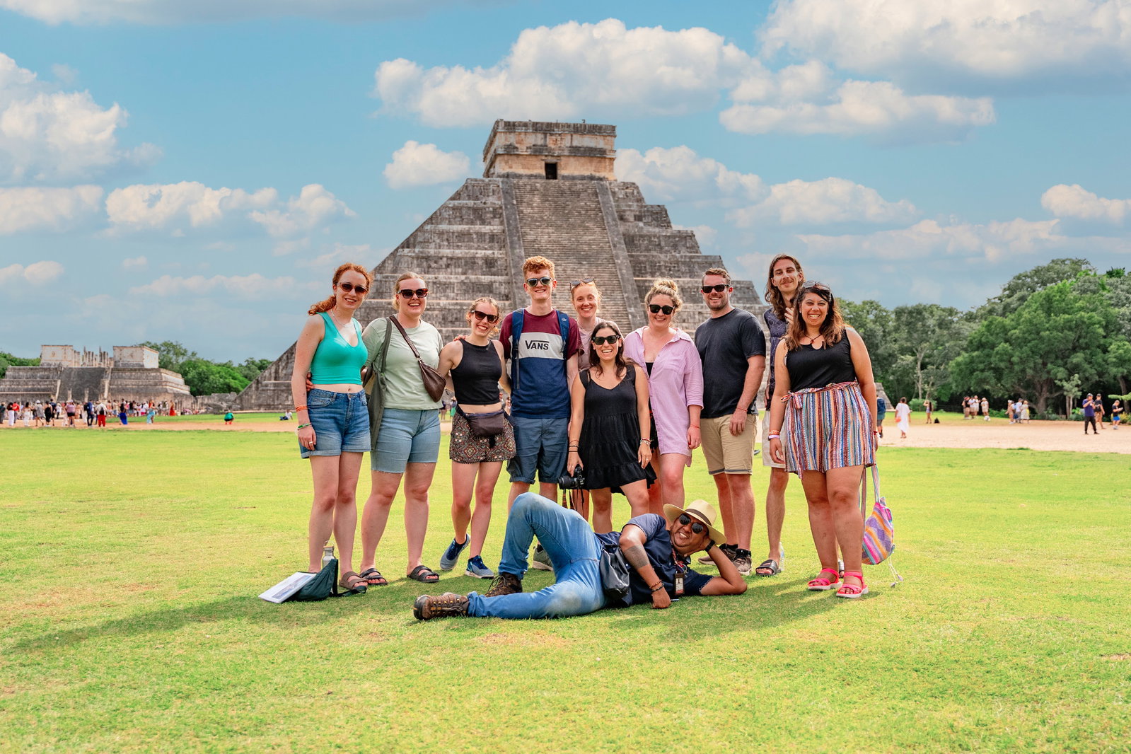 Group of travellers at Chichen Itza