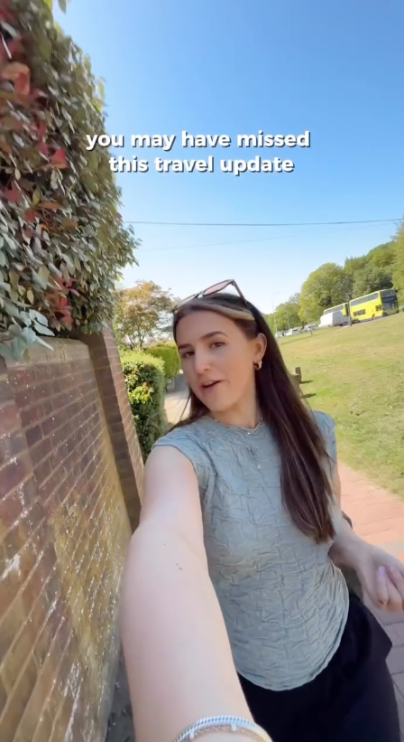 Gap 360 travel advisor, Casey, talking to the camera whilst walking down the street about China's visa changes for UK citizen