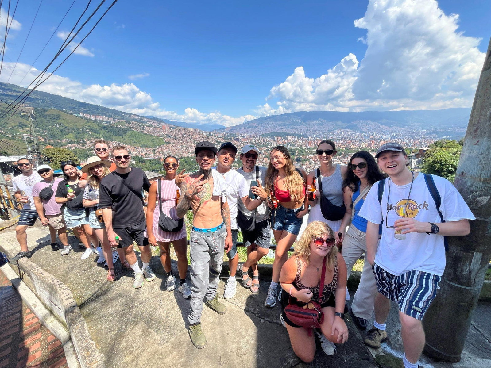 Group travellers at Medellín Colombia