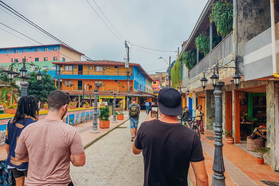 Walking through a street in Colombia