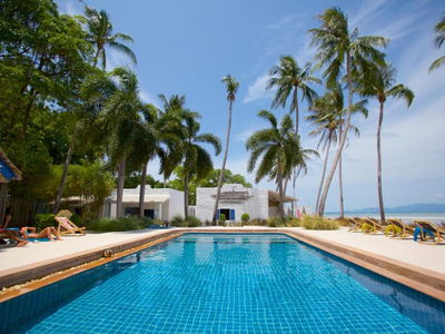 pool at koh phangan full moon party lime soda beachfront resort