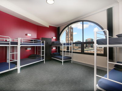 Hostel room with beds in Sydney New South Wales Australia