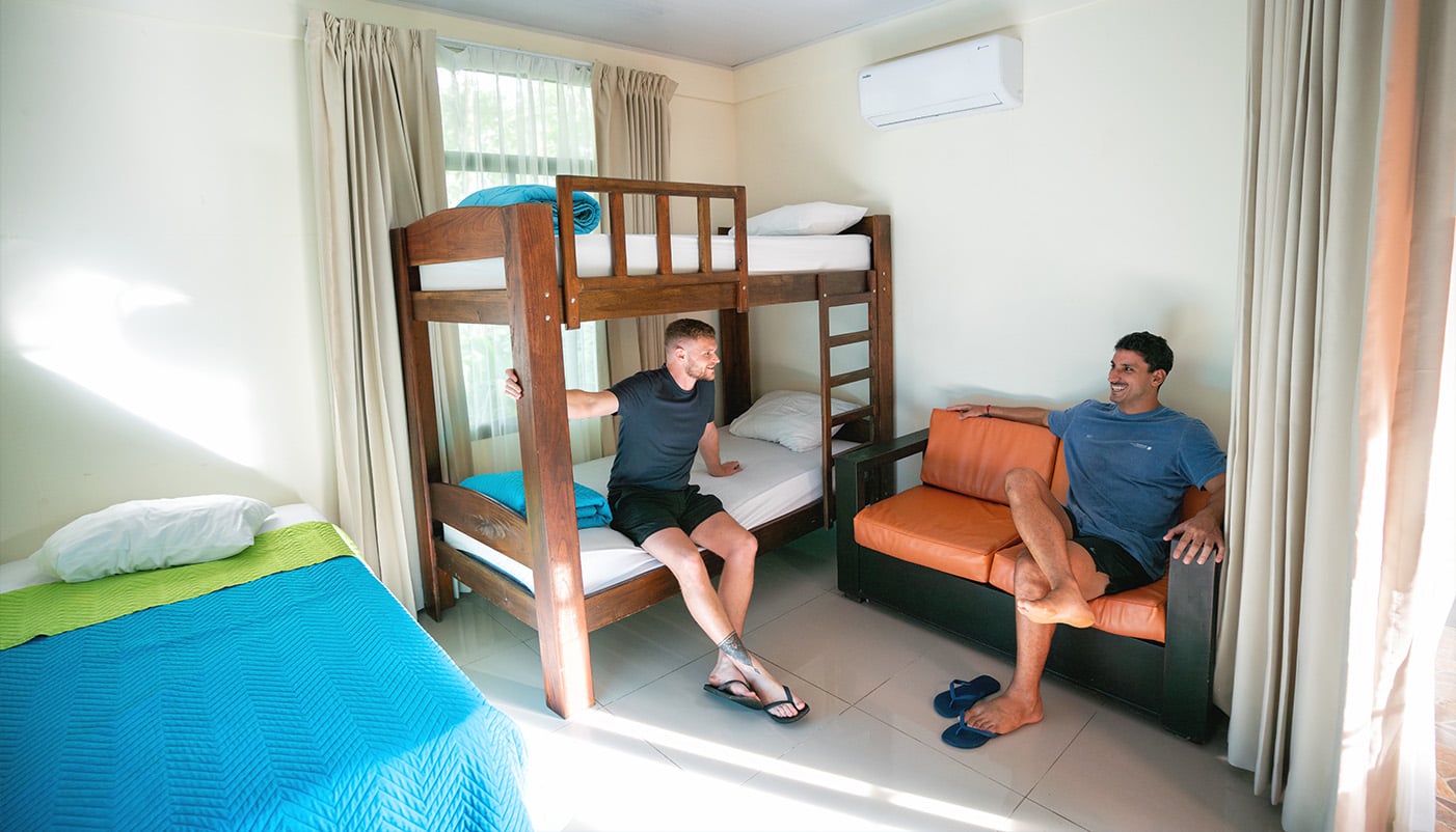 group travellers in la fortuna accommodation