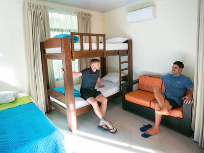 group travellers in la fortuna accommodation