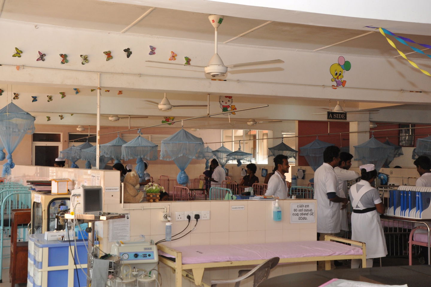 Ward at local hospital in Sri Lanka