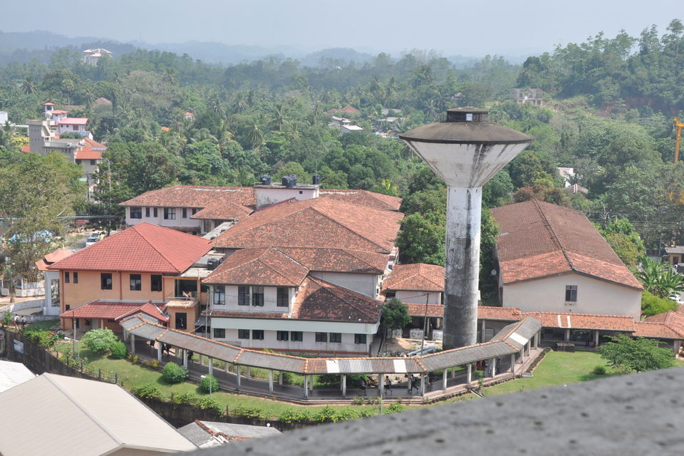 View of large hospital from above