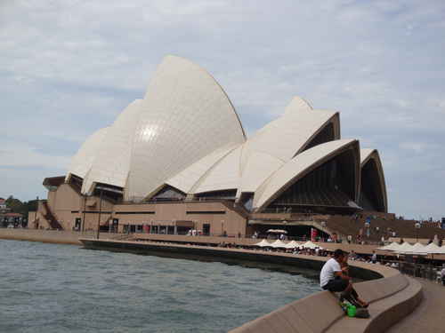 The Sydney Opera House and surrounding harbour