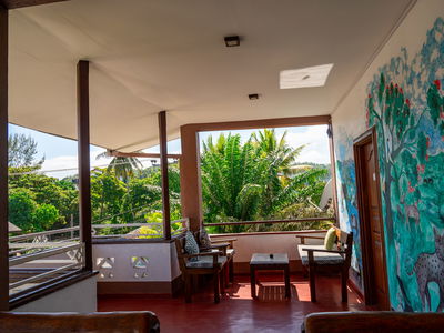 Shared space on balcony at sri lanka volunteer house