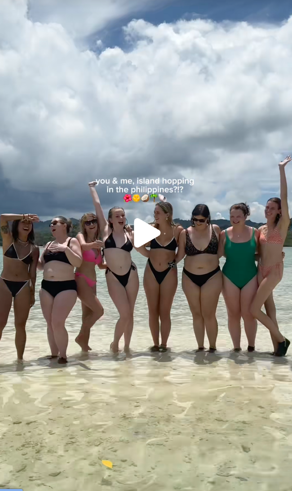 EmilyKMelrose in Philippines with group on beach