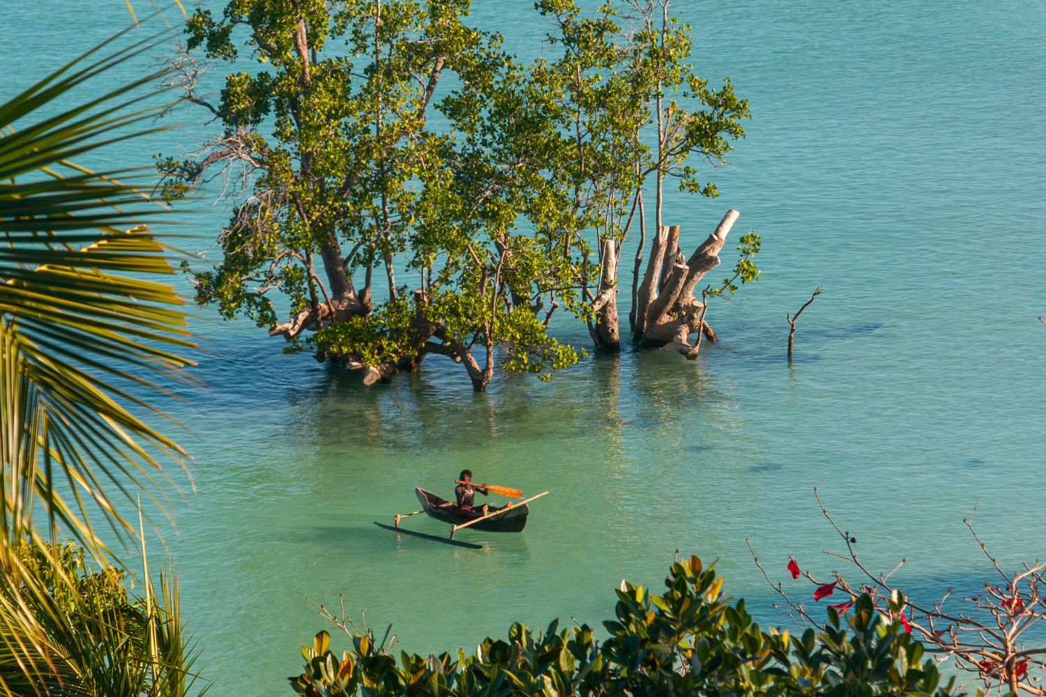 Boat in water in Madagascar
