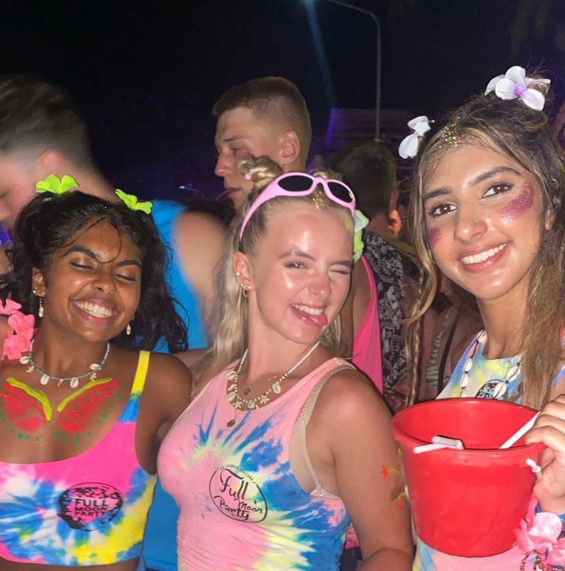 Girls at Full Moon Party in Thailand
