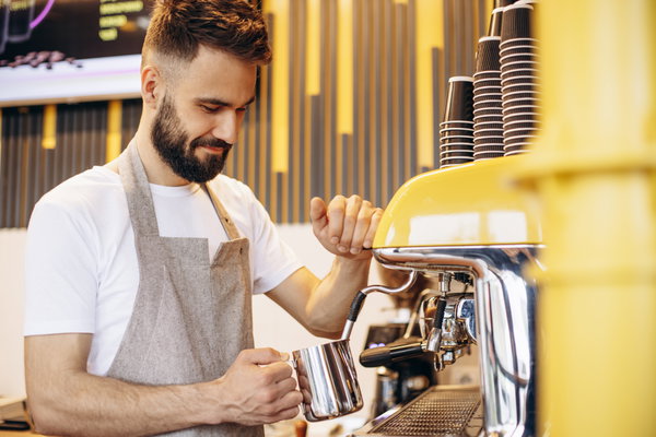 Barista working in cafe