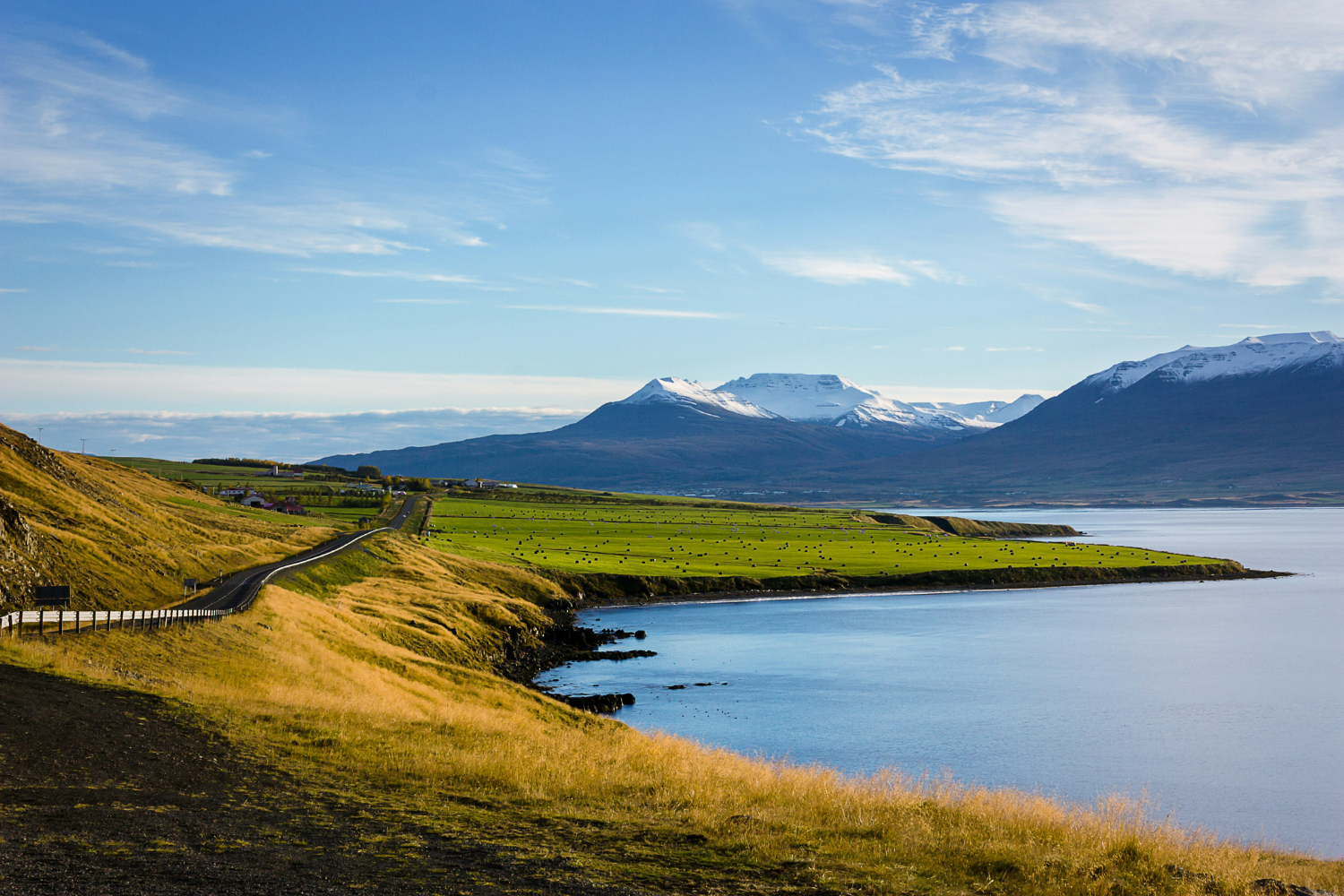 Iceland landscape on a sunny day