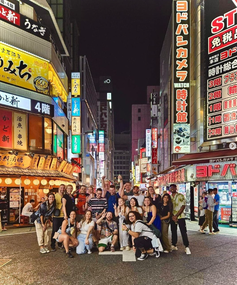 Group travellers in Japan Tokyo