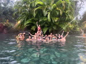 Group of travellers in La Fortuna, Costa Rica