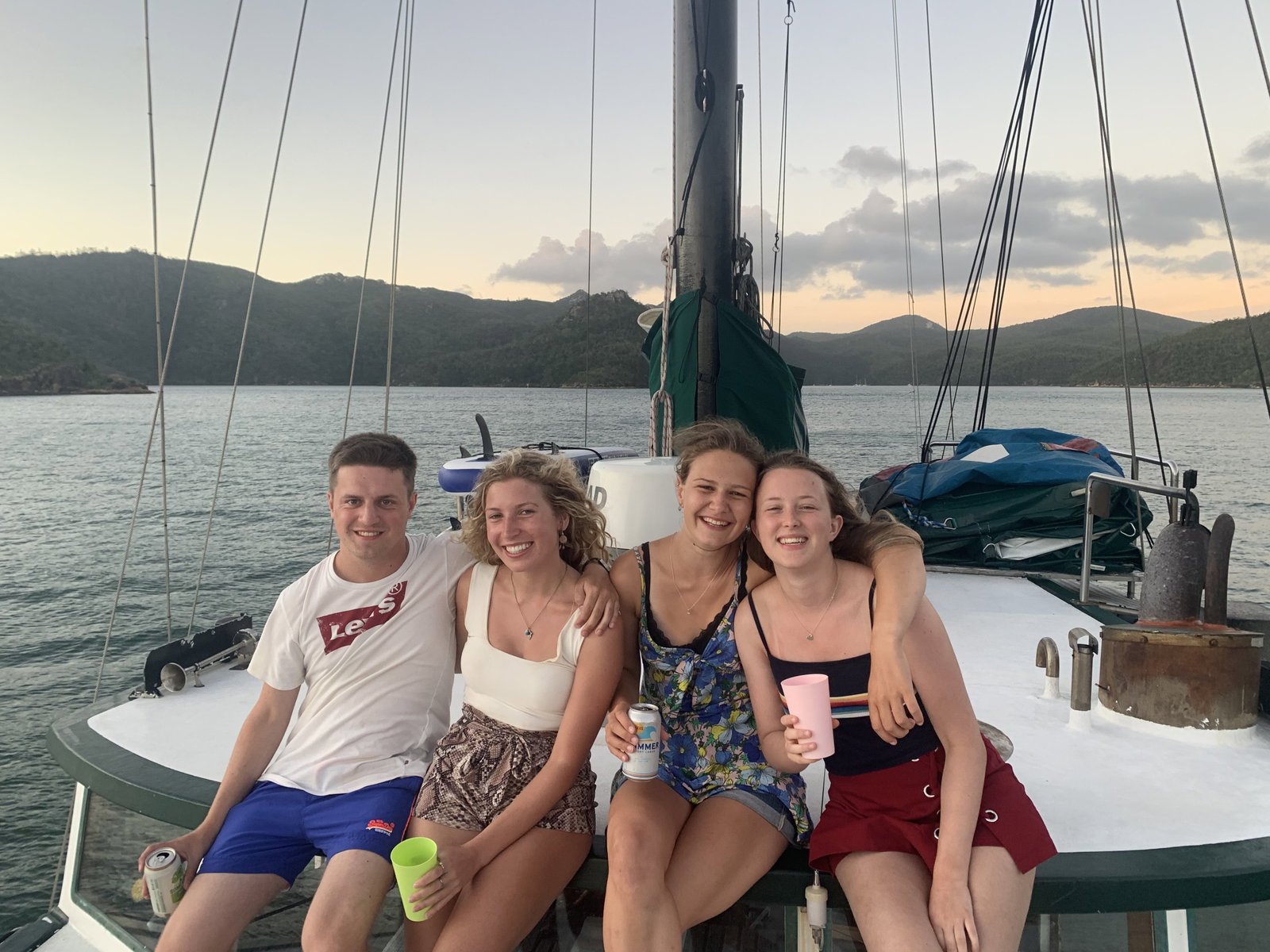 Travellers sailing the Whitsundays, Australia