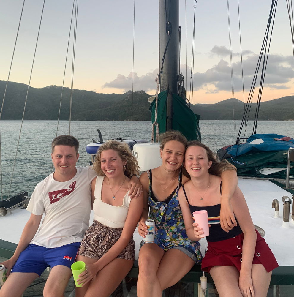 Travellers sailing the Whitsundays, Australia