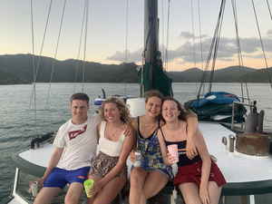 Travellers sailing the Whitsundays, Australia