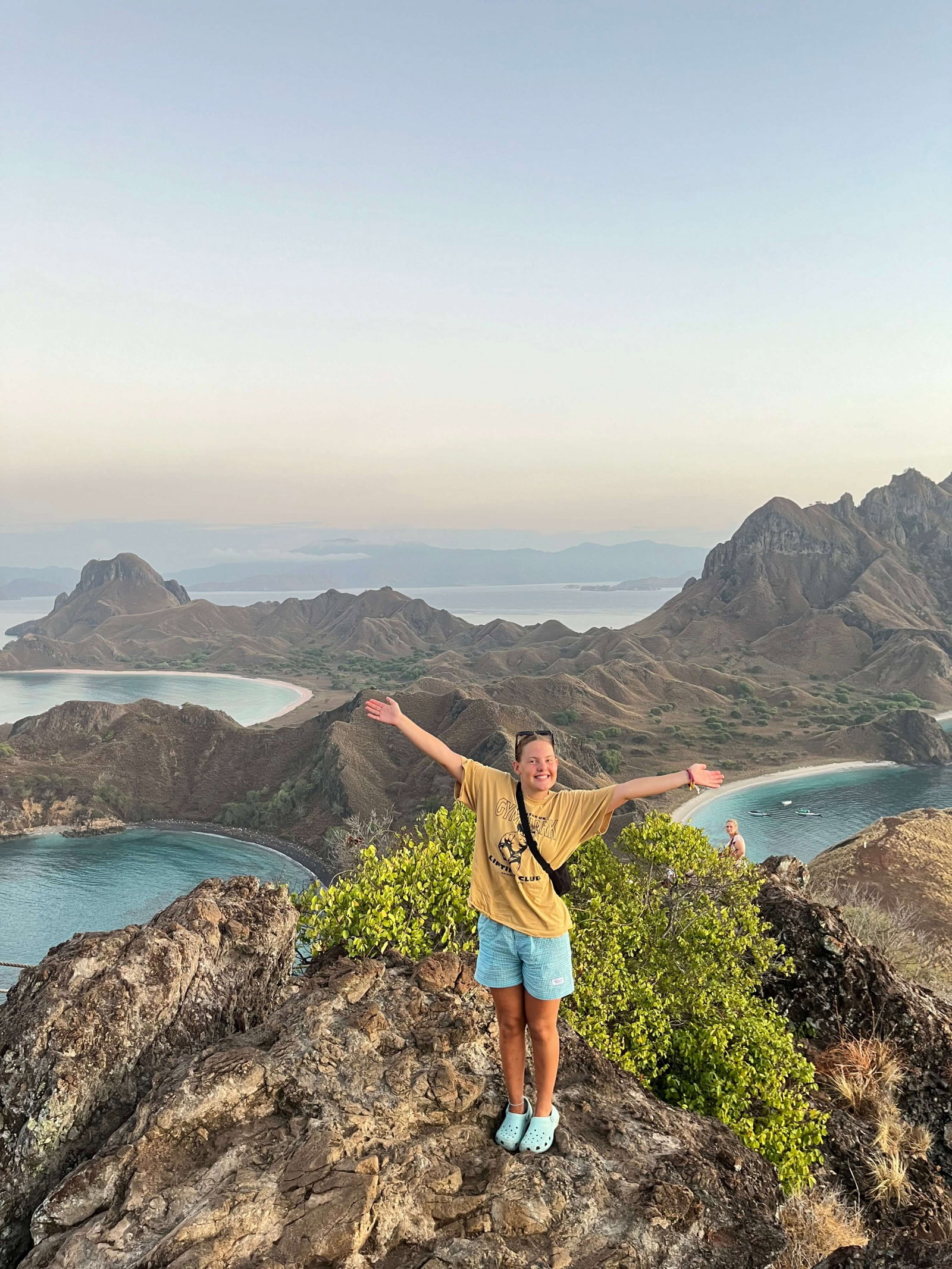 group traveller at view of komodo islands