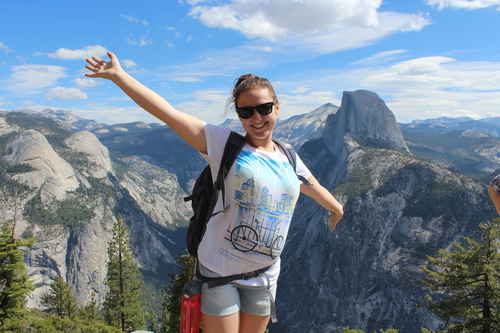Person hiking in USA