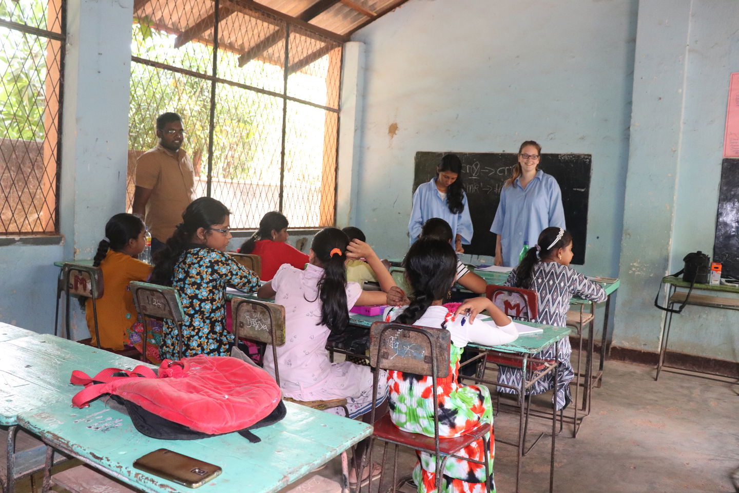Children being taught in classroom in Sri Lanka Galle