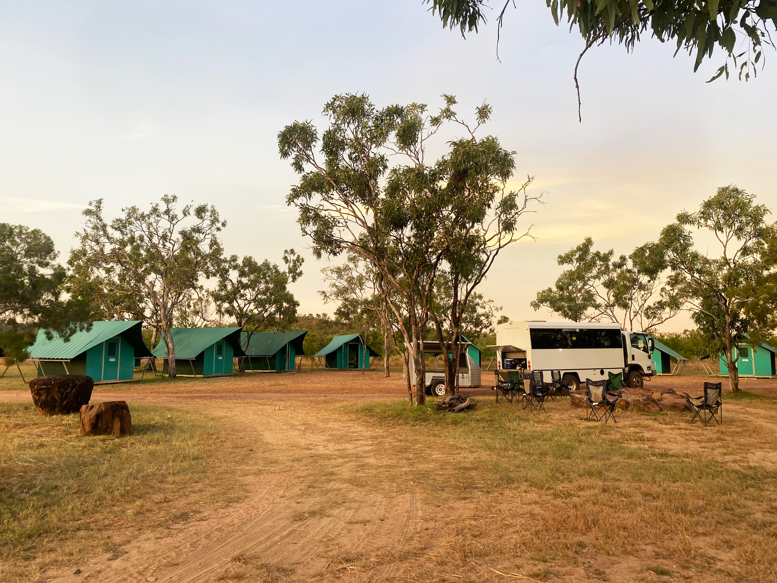 Campsite in the National Park on a group trip of the Northern Territory Australia