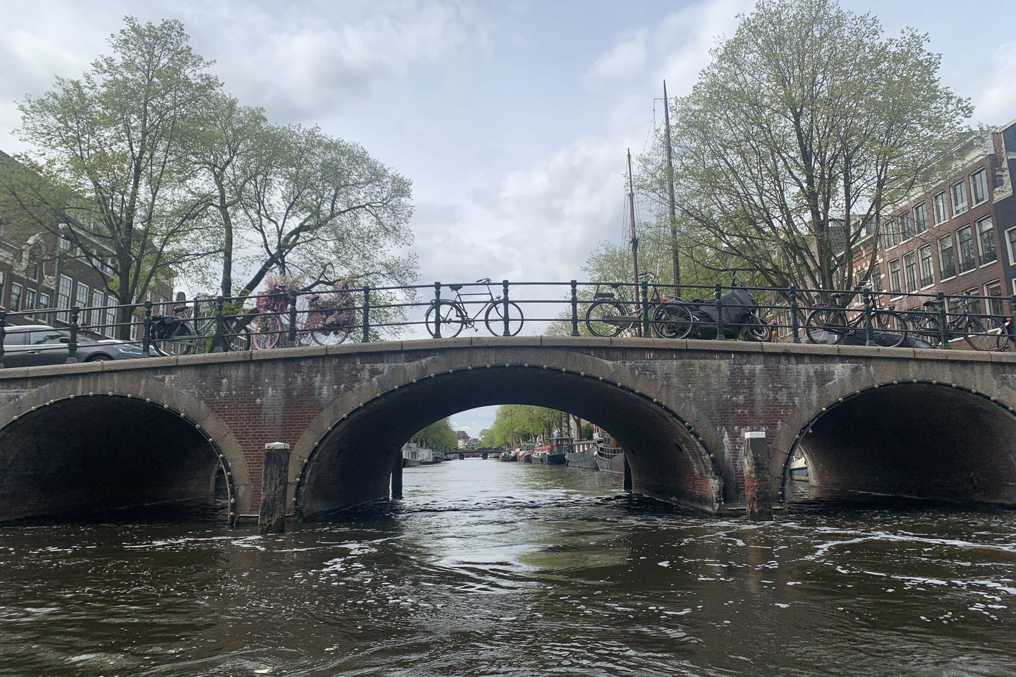 Amsterdam bridge on canal in the netherlands