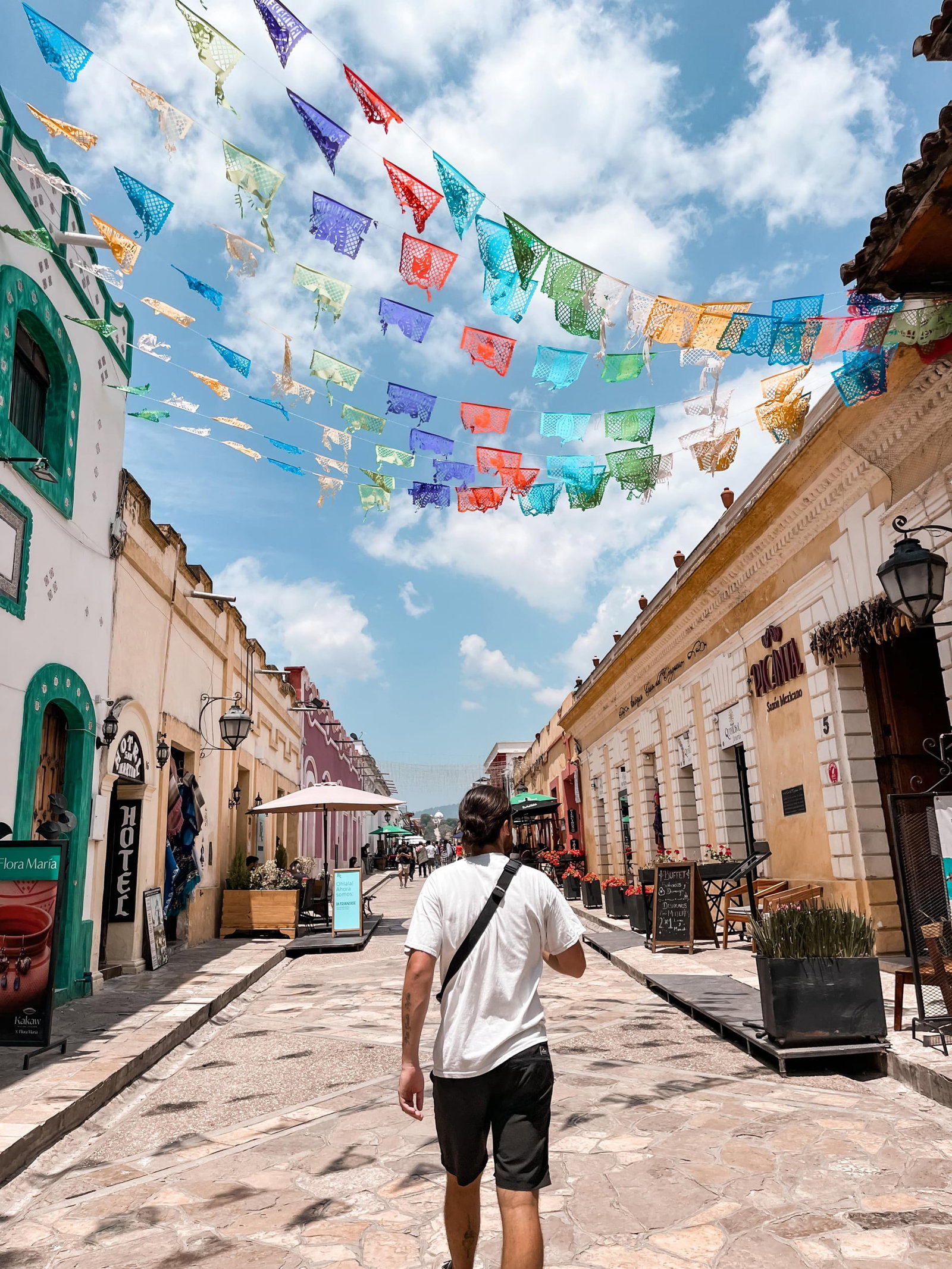 Group traveller in Mexico on group trip 