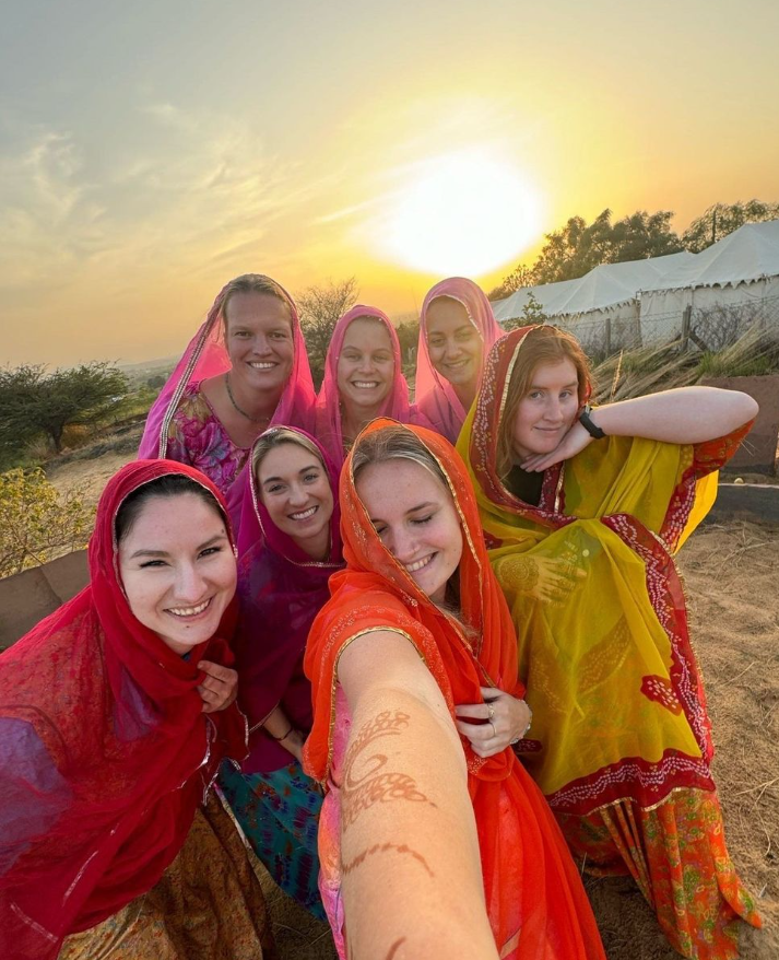 Group travellers in India on Group tour