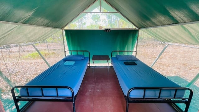 campground accommodation in tent in australia