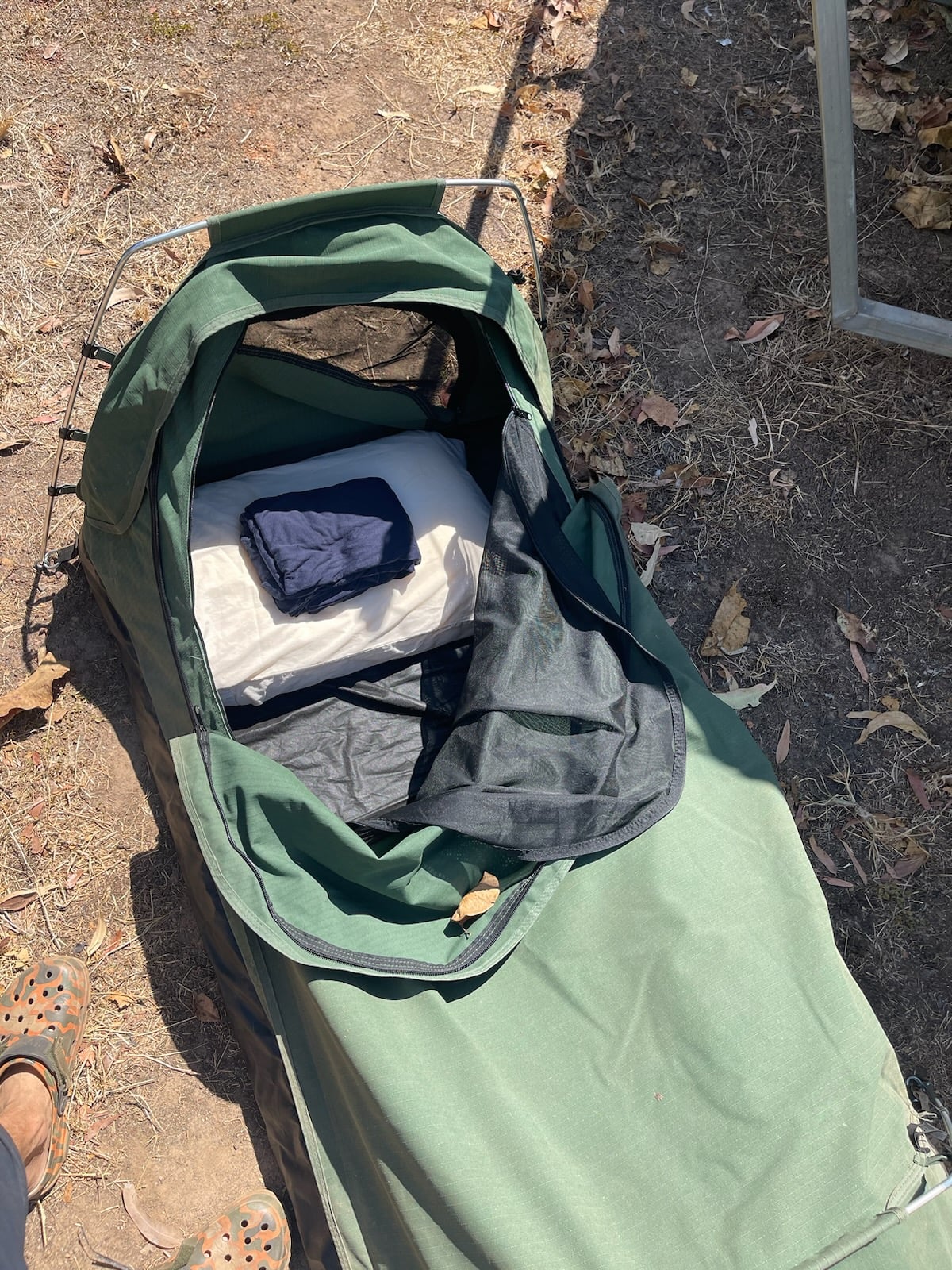 Campground swag in australia