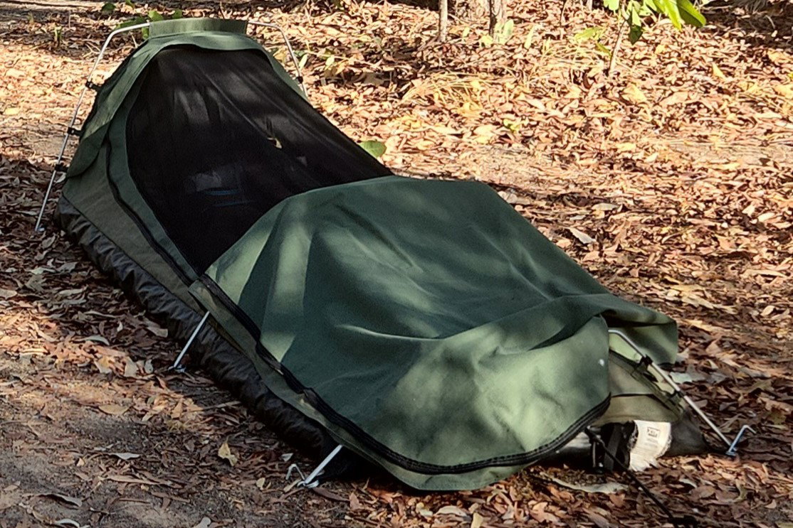 Campground swag in australia