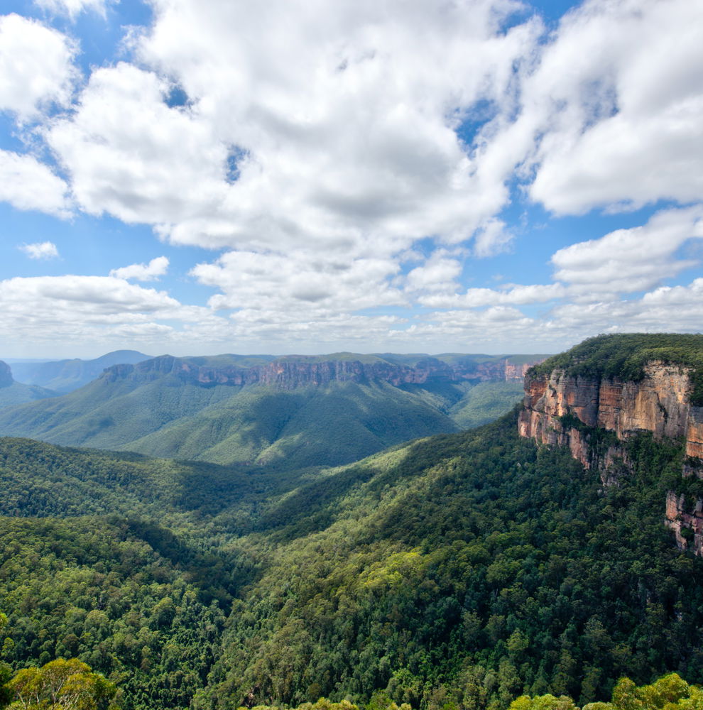 Landscape of Blue Mountains National park, New South Wales, Australia
